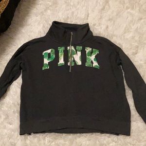 PINK half zip pullover